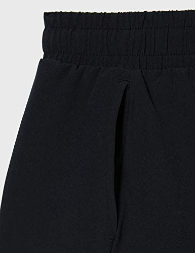 Marca Amazon - AURIQUE Shorts para Correr con Doble Capa Mujer, Negro (negro/geranio)., 42, Label:L