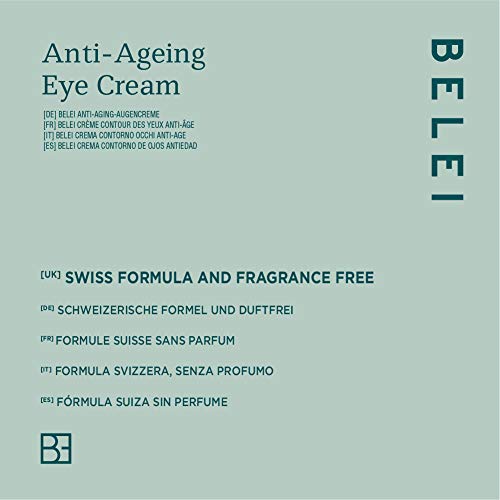 Marca Amazon - Belei Contorno de ojos antiedad para pieles ultrasensibles, 15 ml