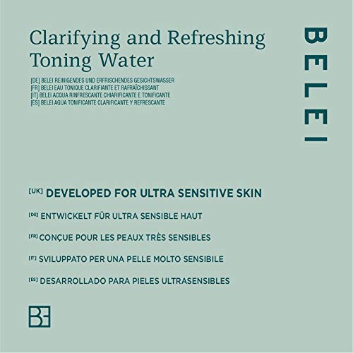 Marca Amazon - Belei Tónico refrescante y clarificante para pieles ultrasensibles, 200 ml