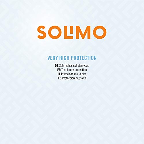 Marca Amazon - Solimo - SUN - Crema solar facial para pieles sensibles FPS 50+, con vitamin E, antioxidante (4x50 ml)