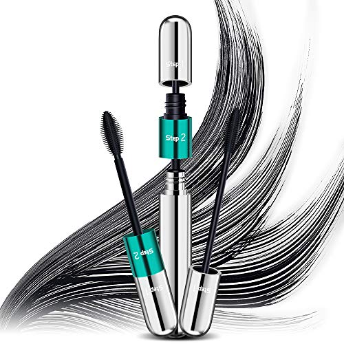 Mascara de Pestañas 4D Waterproof - DRMODE Mascara de Pestañas con Fibras de Seda, Aspecto Natural y Falso de Pestañas en una Máscara de Pestañas, Máscara de Larga Duración para Definición y Volumen