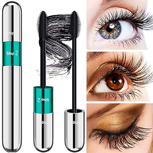 Mascara de Pestañas 4D Waterproof - DRMODE Mascara de Pestañas con Fibras de Seda, Aspecto Natural y Falso de Pestañas en una Máscara de Pestañas, Máscara de Larga Duración para Definición y Volumen