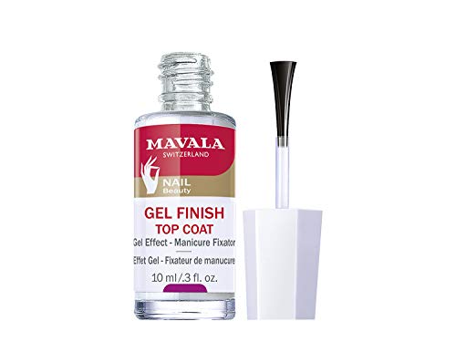 Mavala Gel Finish Top Coat Tratamiento de Manicura con Efecto Gel para las Uñas + Volumen + Suavidad + Brillo Extra, 10 ml
