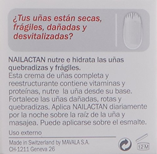 Mavala Nailactan Tratamiento para Uñas Dañadas Nutritivo | Uñas Secas, Quebradizas y Frágiles, 15 ml