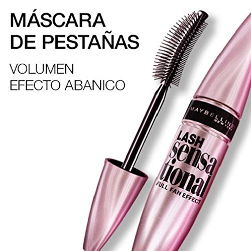 Maybelline New York - Lash Sensational, Máscara de Pestañas Waterproof, Tono Negro - 9,5 ml