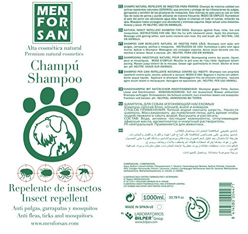 MENFORSAN Champú repelente con citronela Perros - 1 Litro