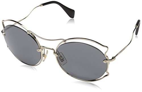 Miu Miu 0MU50SS ZVN9K1 57 Gafas de Sol, Dorado (Pale Gold/Grey), Mujer