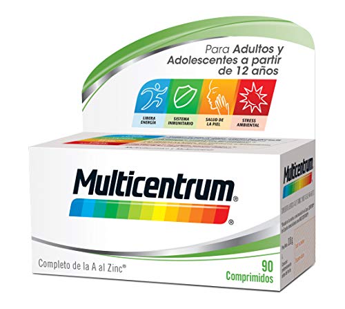 Multicentrum, Complemento Alimenticio con 13 Vitaminas y 11 Minerales, para Adultos y Adolescentes a partir de 12 años - 90 Comprimidos