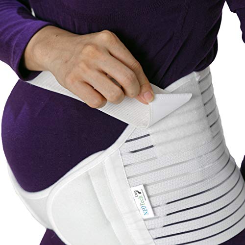 NEOtech Care Cinturón de Maternidad - Apoyo Durante el Embarazo - Banda para Abdomen/Cintura/Espalda, Faja de premamá para el Vientre - Marca (Beige, S)