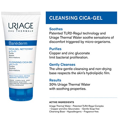 New Uriage Bariã‰Derm Cleanising Cica Gel 200 Ml 200 ml