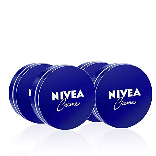 NIVEA Creme en pack de 4 (4 x 150 ml), crema hidratante de manos, cara y cuerpo para toda la familia, crema universal para una piel suave e hidratada, crema multiusos