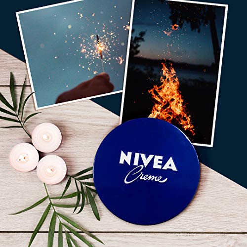 NIVEA Creme en pack de 4 (4 x 250 ml), crema hidratante corporal y facial para toda la familia, crema universal para una piel suave e hidratada, crema multiusos