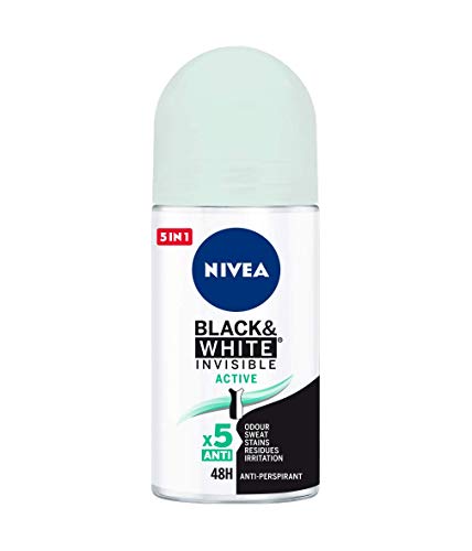 NIVEA Desodorante Roll-On Invisible For Black & White Active - 50 ml