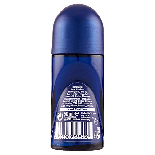 Nivea Dry Impact Men Desodorante Roll-On, 6 paquetes de 50 ml