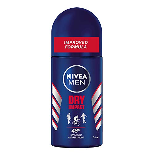 Nivea Dry Impact Men Desodorante Roll-On, 6 paquetes de 50 ml