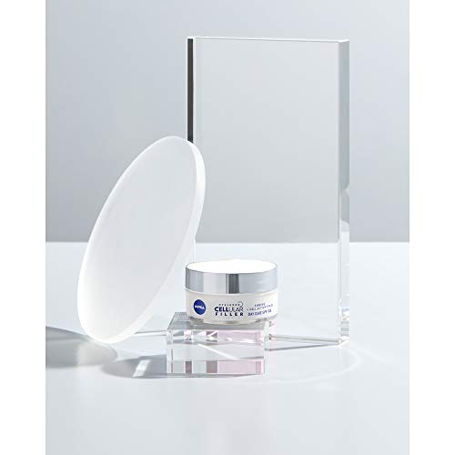 NIVEA Hyaluron Cellular Filler Cuidado de Día FP15, crema antiarrugas con ácido hialurónico, antiedad, reafirmante para la renovación celular - 1 x 50 ml, Estándar