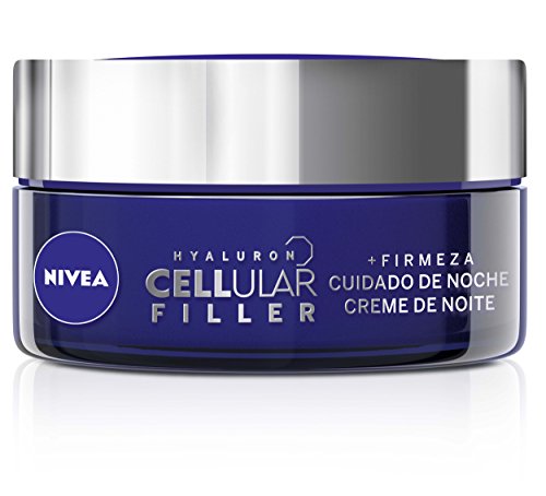 NIVEA Hyaluron Cellular Filler Cuidado de Noche, crema facial de noche, crema antiarrugas con ácido hialurónico y creatina, crema reafirmante - 1 x 50 ml
