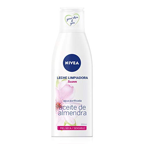 NIVEA - Leche limpiadora suave, piel seca y sensible, cara y rostro, 200 ml