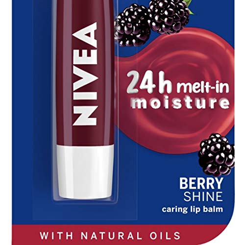 Nivea Lip Care Fruity Shine, Blackberry, 4.8g(Ship from India)