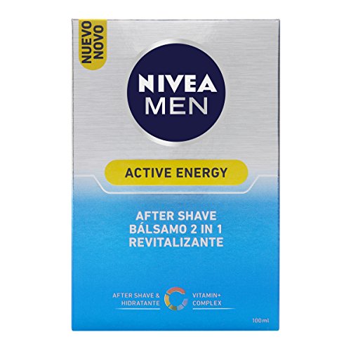 NIVEA MEN Active Energy Bálsamo 2en1 Revitalizante (1 x 100 ml), bálsamo after shave para el cuidado facial, bálsamo hidratante energizante