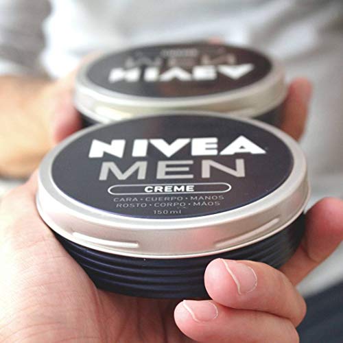 NIVEA MEN Creme en pack de 5 (5 x 150 ml), crema para hombres, crema para cara, cuerpo y manos, crema multiusos hidratante para el cuidado de la piel masculina