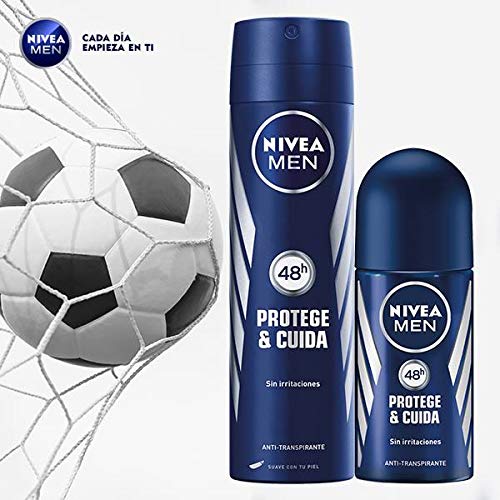 Nivea Men Protege Cuida Spray, desodorante para hombre con máxima protección 48 horas, spray antitranspirante de cuidado masculino, 0% alcohol, 1 x 200 ml