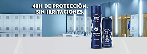 Nivea Men Protege Cuida Spray, desodorante para hombre con máxima protección 48 horas, spray antitranspirante de cuidado masculino, 0% alcohol, 1 x 200 ml