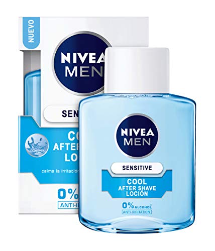 Nivea Men Sensitive Cool Loción After Shave sin Alcohol, Pieles Sensibles - 100 ml