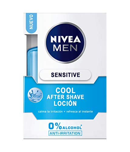 Nivea Men Sensitive Cool Loción After Shave sin Alcohol, Pieles Sensibles - 100 ml