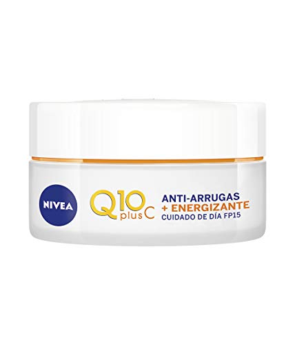 NIVEA Q10plusC Anti-Arrugas + Energizante Cuidado de Día, crema energizante con FP15, crema de día antiedad con coenzima Q10, crema facial revitalizante - 1 x 50 ml