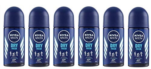 NIVEA Roll-on Dry Impact Men Fresh - Paquete de 6 x 50 ml - Total: 300 ml