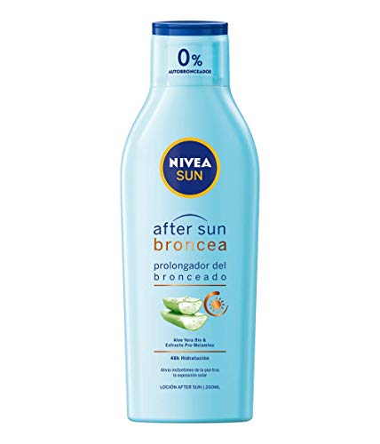 NIVEA SUN After Sun Loción Prolongadora del Bronceado (1 x 200 ml), loción hidratante con extracto natural promelanina para un bronceado solar duradero