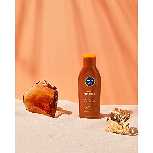 NIVEA SUN Leche Solar Zanahoria FP 6 (1 x 200 ml), protección solar para un bronceado bonito y duradero, protector solar hidratante resistente al agua