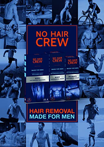 NO HAIR CREW Crema Depilatoria Íntima Premium - Extra Suave Hecha Para Hombres, 100 ml