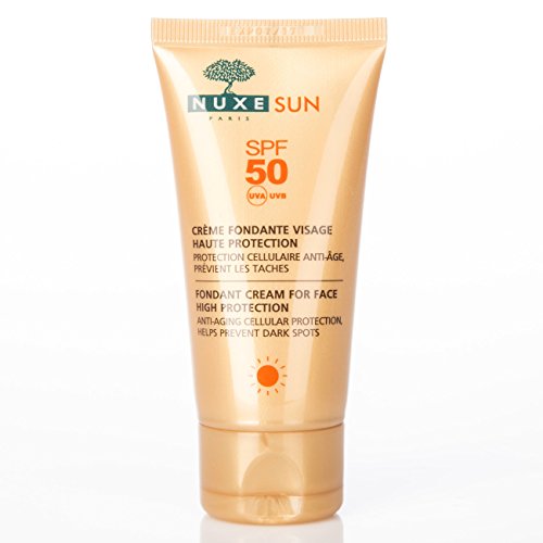 Nuxe Sun - Crema de base facial para viaje, SPF 50, 50 ml