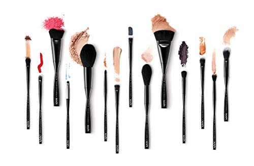 NYX PROFESSIONAL MAKEUP brocha para ojos y cejas Pro Angeled brush 19 fibra