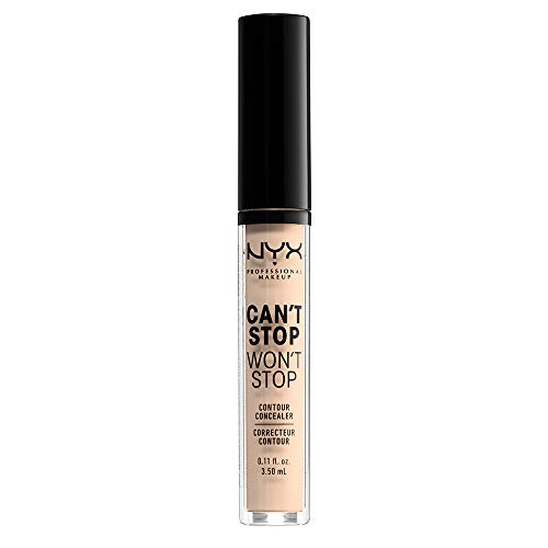 Nyx Professional Makeup Corrector No Comedogénico, Waterproof Y De Larga Duración Can'T Stop Won'T Stop 24H Tono 4 Light Ivory Para Pieles Claras