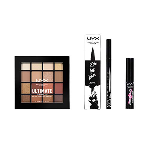 NYX Professional Makeup Kit de Maquillaje de Ojos, Incluye Mini Máscara de Pestañas, Eyeliner y Paleta de Sombras de Ojos