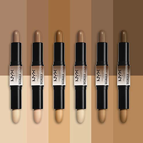 NYX PROFESSIONAL MAKEUP - Maquillaje Contouring Wonder Stick, Contouring e Iluminador en Crema - Tono Light