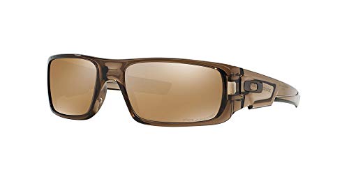 Oakley - Gafas de sol Rectangulares Crankshaft para hombre, Brown Smoke/Tungten Iridium Polarized