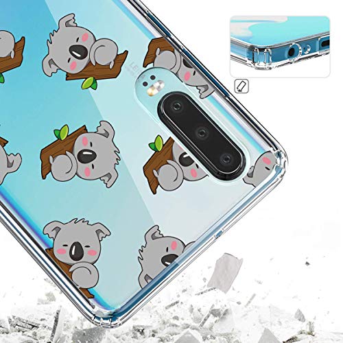 Oihxse Compatible con Huawei P8 Lite 2017 Funda Cristal Silicona TPU Suave Ultra-Delgado Protector Estuche Creativa Patrón Protector Anti-Choque Carcasa Cover(Pereza A5)