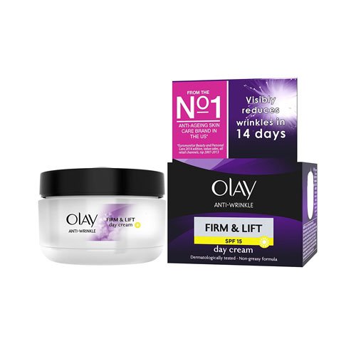 Olay Anti-Arrugas Firme y Levante Antienvejecimiento Crema hidratante Crema de Día SPF 15 - 50 ml