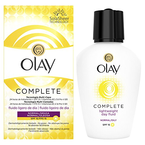 Olay Complete 3 en 1 Fluido hidratante ligero de día con SPF15 (pieles normales/grasas) - 100 ml