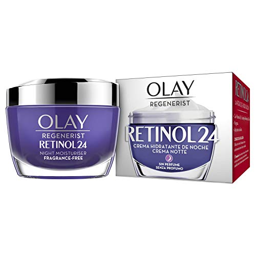 Olay Regenerist Retinol24 Crema Hidratante de Noche sin Fragancia para una Piel Suave y Radiante con Retinol y Vitamina B3, 50 ml