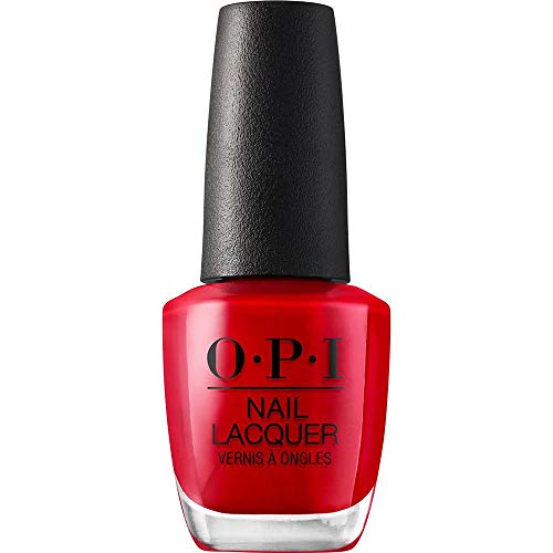 OPI Nail Lacquer - Esmalte Uñas Duración de Hasta 7 Días, Efecto Manicura Profesional, 'Big Apple Red' Rojo - 15 ml