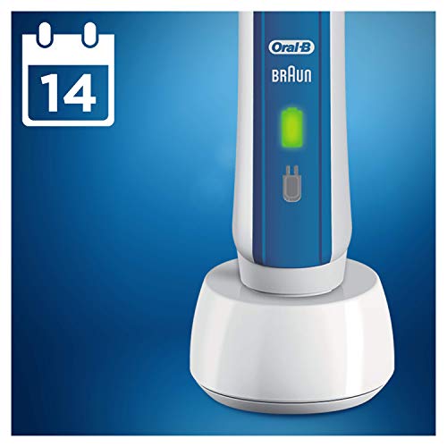 Oral-B PRO 2 2000 Sensi Ultrathin Cepillo de dientes eléctrico recargable con tecnología de Braun, 1 mango azul, 1 cabezal de recambio