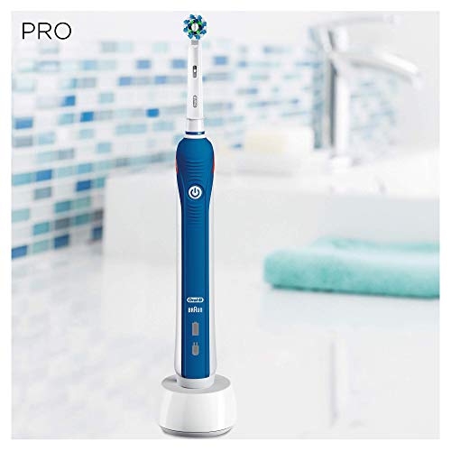 Oral-B PRO 2 2000N CrossAction - Cepillo Eléctrico Recargable con Tecnología de Braun, 1 Mango, 2 Modos Incluyendo Cuidado de Las Encías Y 1 Cabezal de Recambio