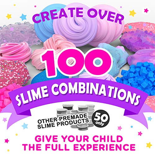 Original Stationery Slime Kit Unicornio Completo - Todo en una caja para que los niños y niñas hagan Slime - Suplementos para Slime de Unicornios, Purpurina, Arcilla Blanda, Plastilina, Floam Rosa