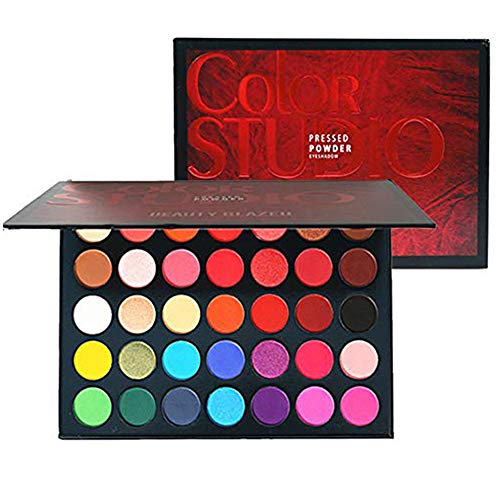 Paleta de sombras de ojos Paleta de maquillaje, tonos de color perfectamente combinables, mate, texturas luminosas y brillantes, para ojos seductores