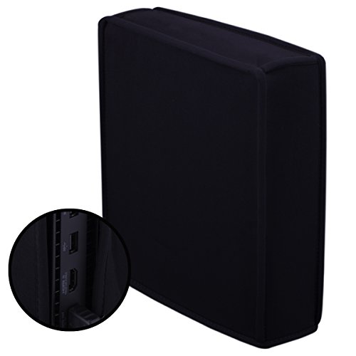 Pandaren® prueba de polvo Funda de neopreno cubierta protectores vertical para Xbox One X(negro)